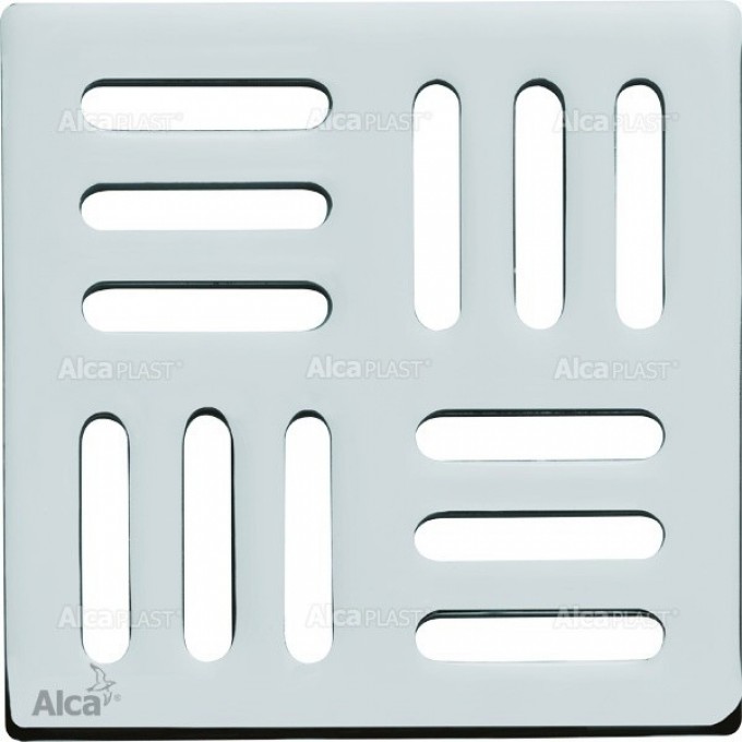 Дизайн решетка ALCAPLAST , 102х102х5 латунь – хром MPV001