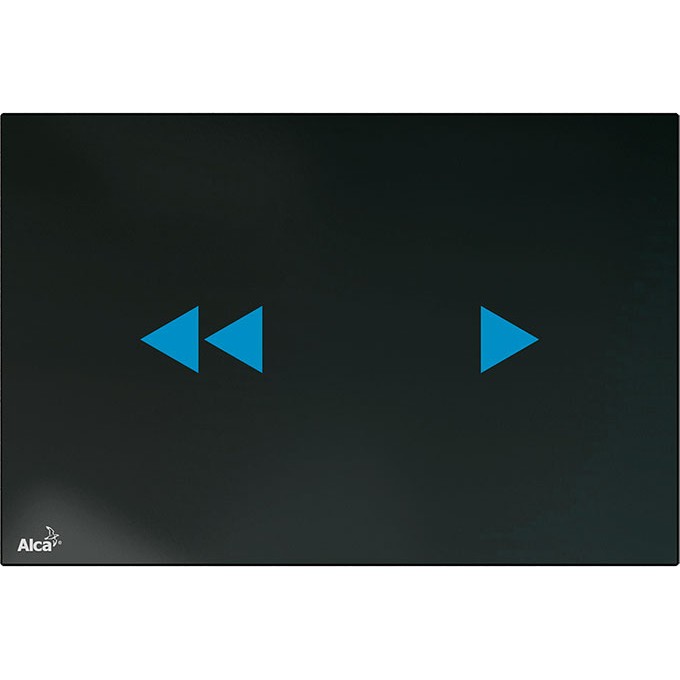 Кнопка управления ALCAPLAST бесконтактная, для скрытых систем инсталляции, с подсветкой, стекло, черный NIGHT LIGHT-2