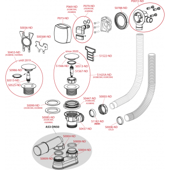 Прокладка перелива ALCAPLAST S0788-ND A564 Прокладка перелива ALCAPLAST S0788-ND A564