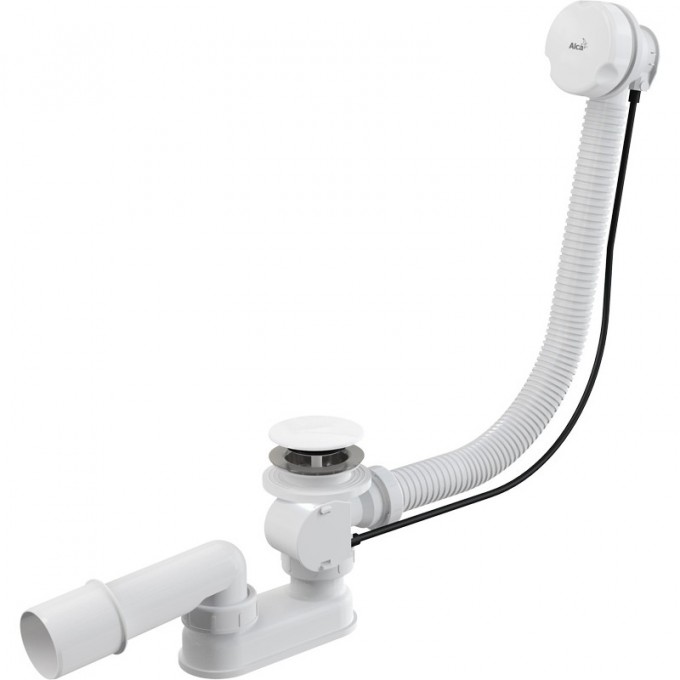 Сифон ALCAPLAST для ванны автомат, комплект, белый, пластик/пластик, длина 100 см A51BM-100