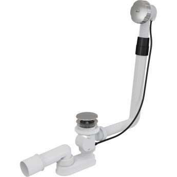 Сифон ALCAPLAST A550KM-100 для ванны автомат, комплект, металл/металл жёсткий