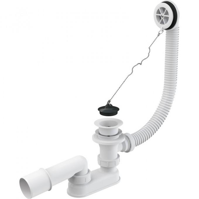Сифон ALCAPLAST для ванны, белый, длина 100 см A502-100