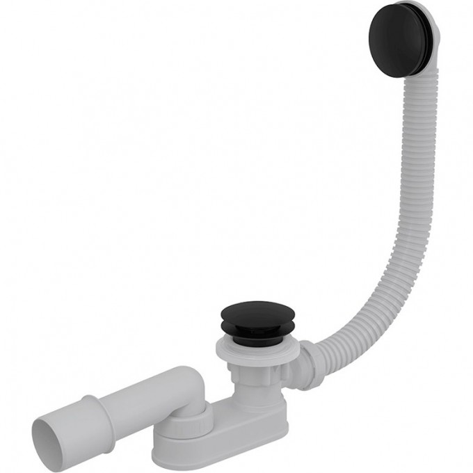 Сифон ALCAPLAST для ванны click/clak, черный матовый, длина 120 см A507BLACK-120