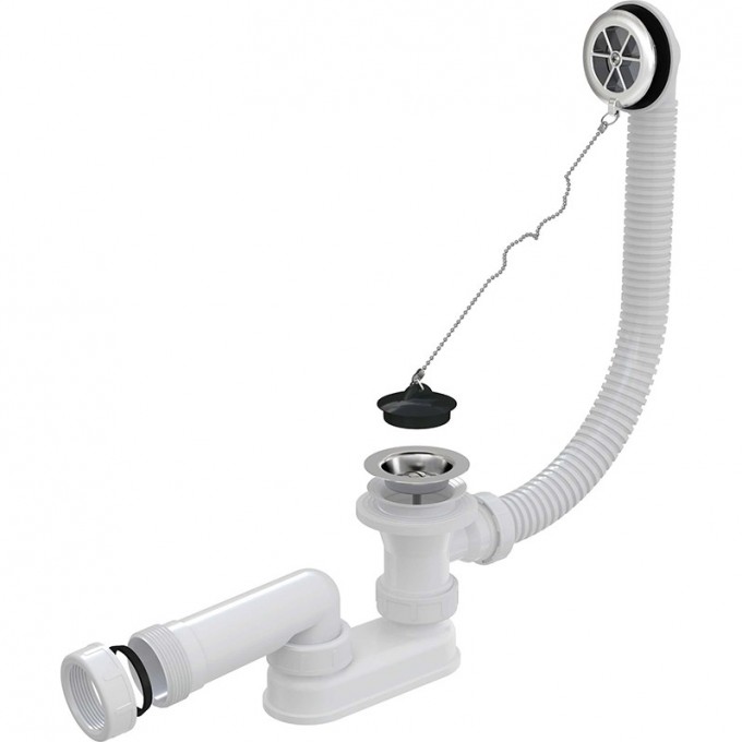 Сифон ALCAPLAST для ванны, хромированный, длина 57 см AG210112160