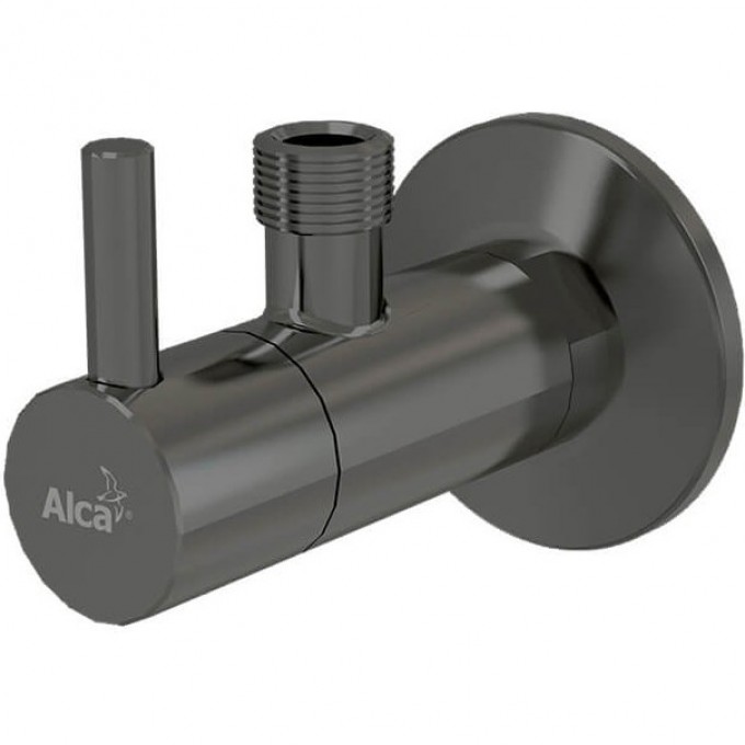 Угловой вентиль ALCAPLAST GUN METAL с фильтром 1/2"х3/8" глянец ARV001-GM-P