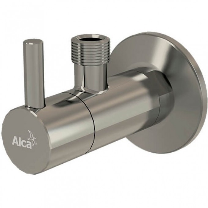 Угловой вентиль ALCAPLAST с фильтром 1/2"х3/8" никель глянец ARV001-N-P