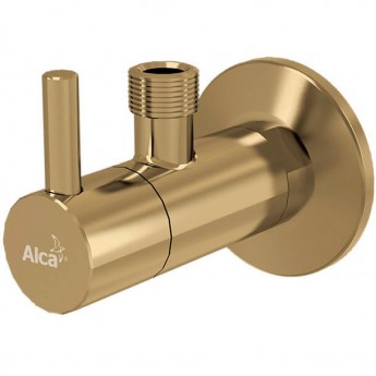 Угловой вентиль ALCAPLAST ARV001-G-B с фильтром 1/2"х3/8" золото, крацованный матовый