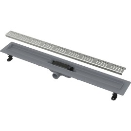 Водоотводящий желоб ALCAPLAST APZ10 SIMPLE с порогами для перфорированной решетки