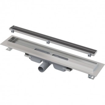 Водоотводящий желоб ALCAPLAST APZ107-1050 FLOOR с порогами для решетки под кладку плитки Low, горизонтальный сток Водоотводящий желоб ALCAPLAST APZ107-1050 FLOOR с порогами для решетки под кладку плитки Low, горизонтальный сток