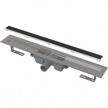 Водоотводящий желоб ALCAPLAST APZ15S-950 без порогов, с решеткой под кладку камня Marble, горизонтальный сток Водоотводящий желоб ALCAPLAST APZ15S-950 без порогов, с решеткой под кладку камня Marble, горизонтальный сток