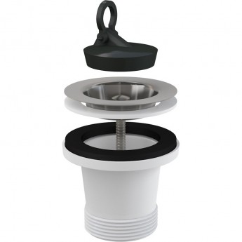 Водослив ALCAPLAST A34 для мойки удлиненный 6/4" с нержавеющей решеткой Ø70